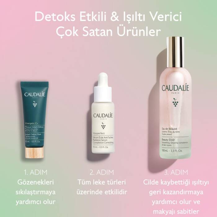 Caudalie Beauty Elixir Arındırıcı ve Işıltı Verici Üçlü Set - 3