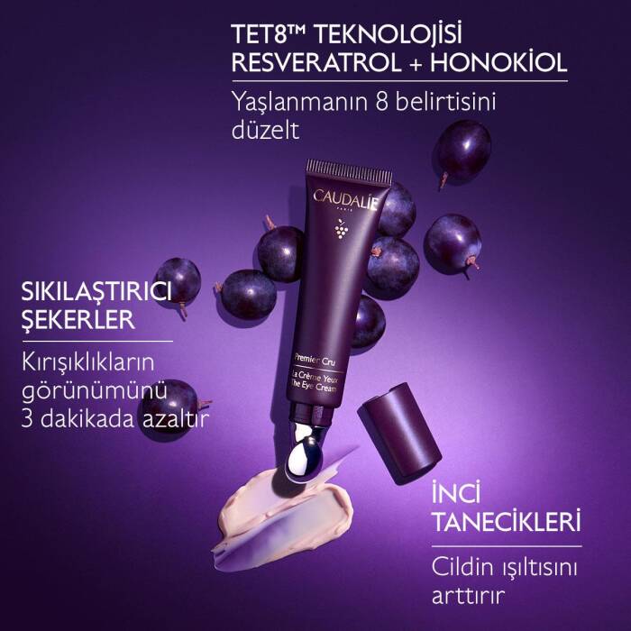 Caudalie Premier Cru Kapsamlı Yaşlanma Karşıtı Göz Bakım Kremi 15 ml - 4