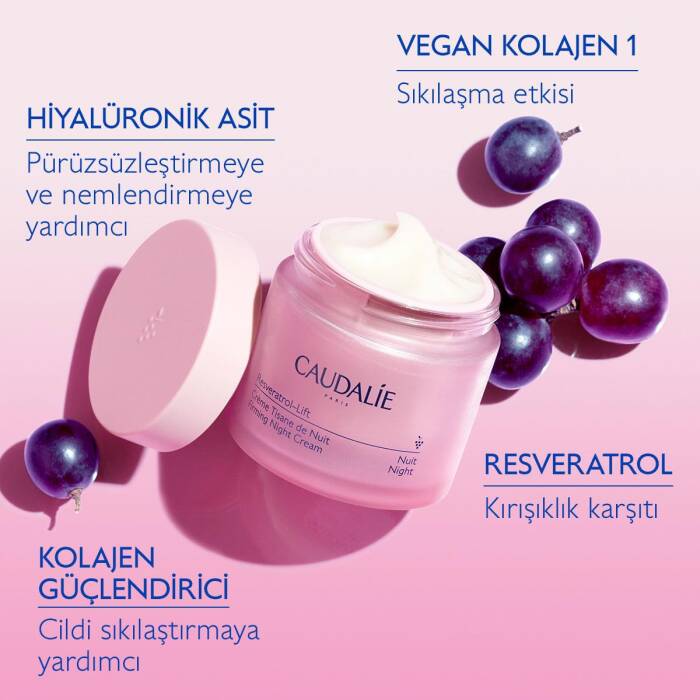 Caudalie Resveratrol-Lift Sıkılaştırıcı Gece Bakım Kremi 50 ml - 4