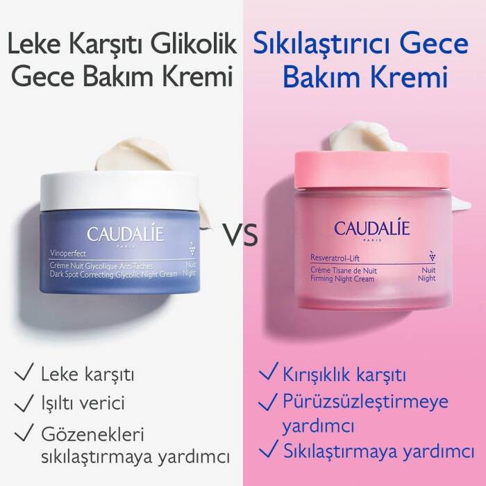 Caudalie Resveratrol-Lift Sıkılaştırıcı Gece Bakım Kremi - Yedek Kapsül 50 ml - 5