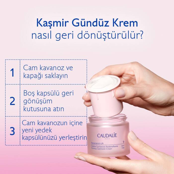 Caudalie Resveratrol-Lift Sıkılaştırıcı Kaşmir Gündüz Bakım Kremi - Yedek Kapsül 50 ml - 8