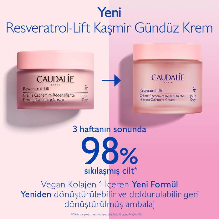 Caudalie Resveratrol-Lift Sıkılaştırıcı Kaşmir Gündüz Bakım Kremi - Yedek Kapsül 50 ml - 9