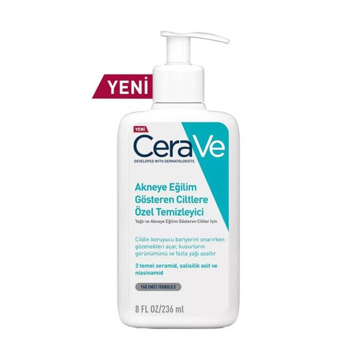 CeraVe Akneye Eğilim Gösteren Ciltlere Özel Temizleyici 236 ml - 1