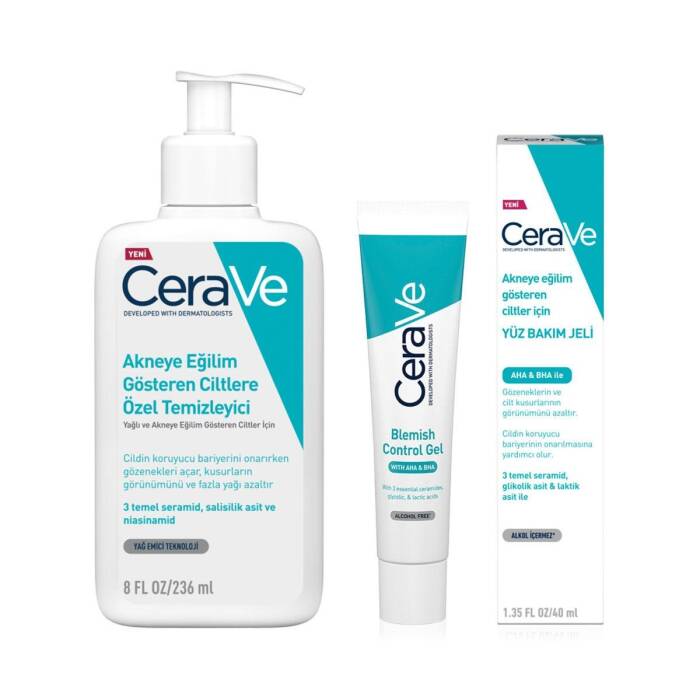 CeraVe Blemish Control Gel 40 ml + CeraVe Blemish Control Cleanser 236 ml Çantalı Set - 2