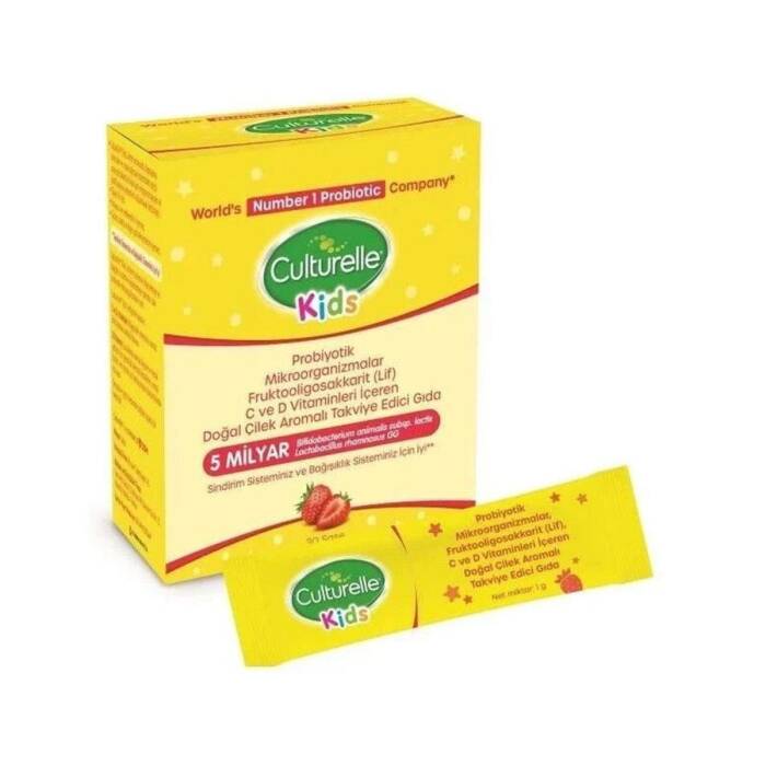 Culturelle Kids Doğal Çilek Aromalı Takviye Edici Gıda 10 Saşe - 1