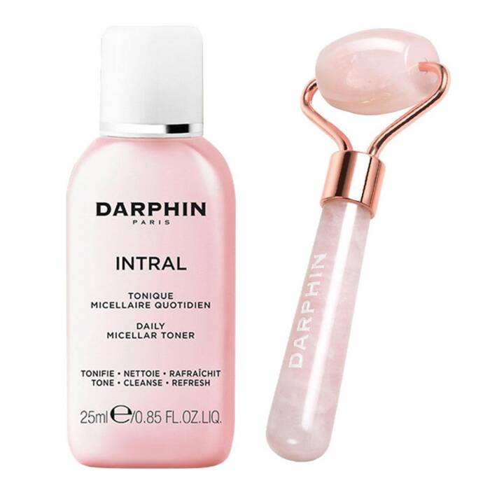 Darphin Intral Misel Tonik 25 ml + Pembe Kuvars Yüz Masaj Aleti Hediye Seti - 1