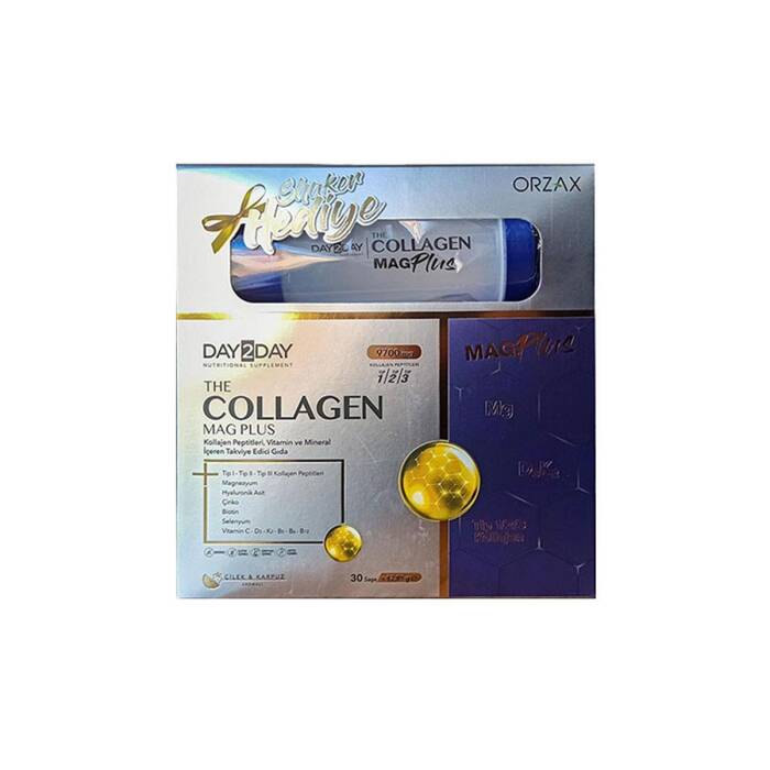 Day2Day Collagen Mag Plus Çilek Karpuz Aromalı 30 Saşe + Shaker Hediyeli - 1