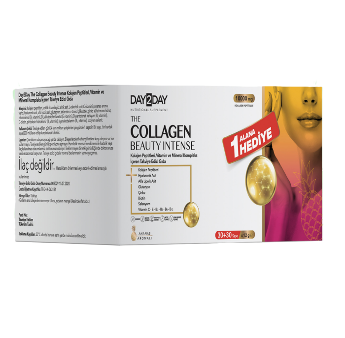 Day2Day The Collagen Beauty Intense Ananas Aromalı 30 + 30 Saşe - 1 Alana 1 Hediye - 1