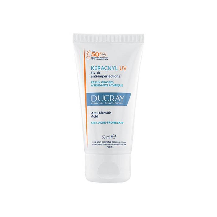 Ducray Keracnyl Fluid SPF 50+ Yağlı ve Akneye Eğilimli Ciltler İçin Güneş Koruyucu 50 ml - 1