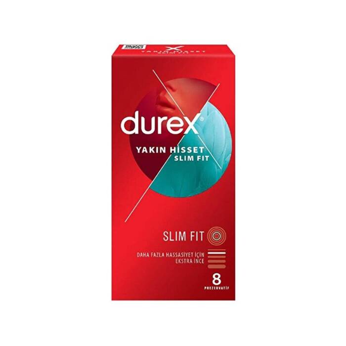 Durex Yakın Hisset Slim Fit Prezervatif 8'li - 1