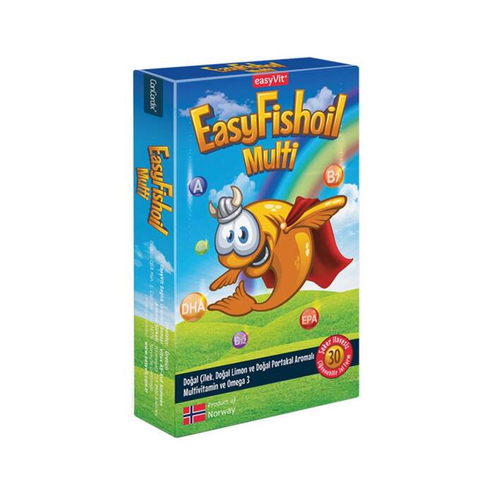 EasyVit EasyFishoil Multi + Omega 3 Çiğnenebilir 30 Jel Tablet - 1