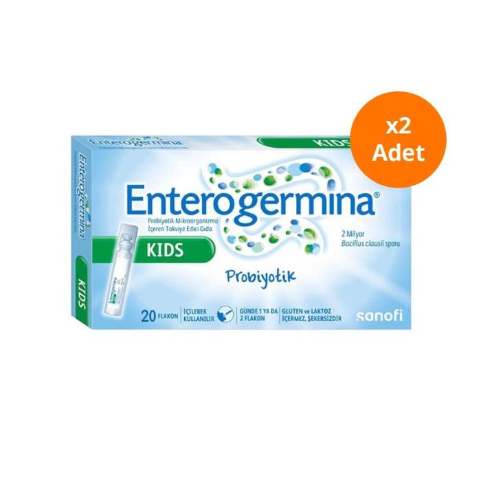 Enterogermina Kids Çocuklar İçin Probiyotik 5 ml x 20 Flakon 2'li Paket - 1