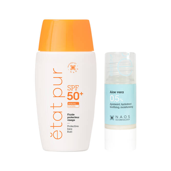 Etat Pur Protective Mineral Fluid SPF50+ 40 ml & Etat Pur Pure Active Aloe Vera 15 ml Hediye - 1