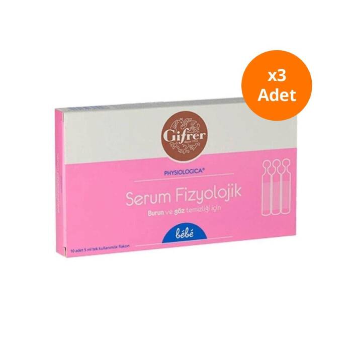 Gifrer Serum Fizyolojik 5 ml x 10 Flakon x3 Adet - 1