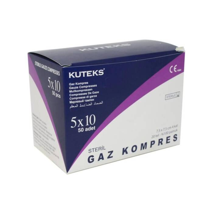 Kuteks Gaz Kompres 5x10 cm 50'li - 1