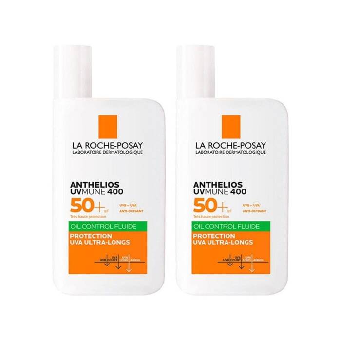 La Roche Posay Anthelios Oil Control Fluid Spf50+ Yüz Güneş Kremi 50 ml x 2 Adet - 1