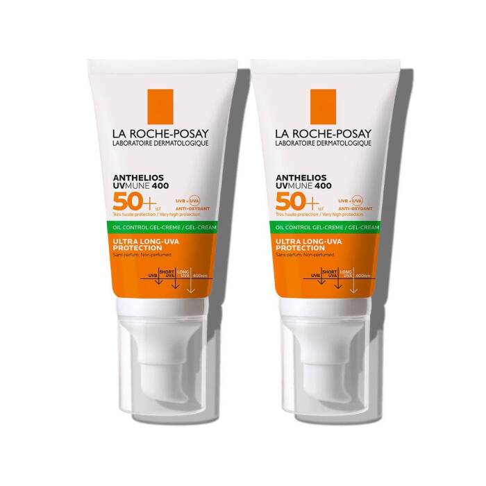 La Roche Posay Anthelios UVmune400 Oil Control Gel Cream SPF50+ 50 ml x 2 Adet - 1