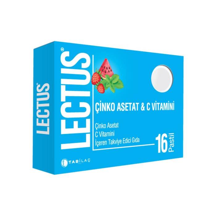 Lectus Çinko Asetat ve C Vitamini 16 Pastil - 1