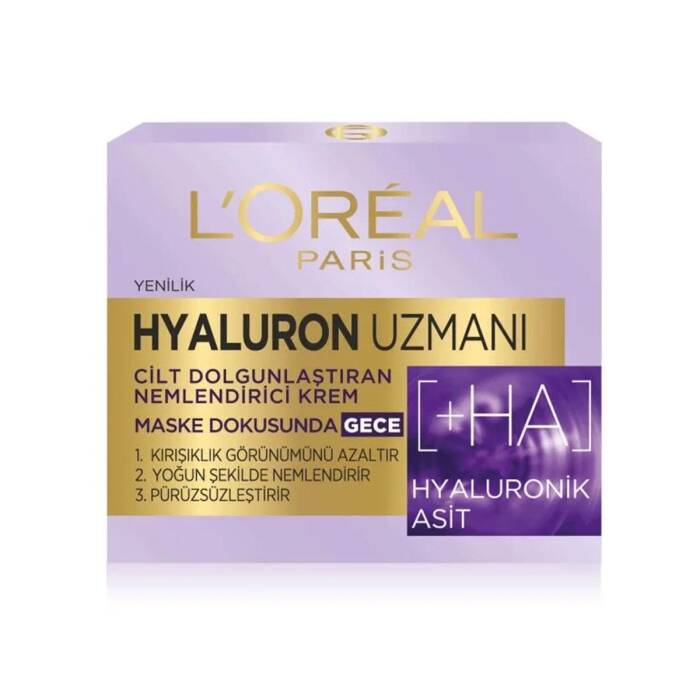 Loreal Paris Hyaluron Uzmanı Cilt Dolgunlaştıran Nemlendirici Gece Kremi 50 ml - 2