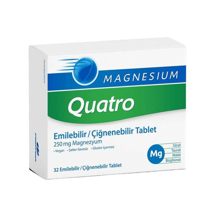 Magnesium Quatro 32 Çiğneme Tableti - 1