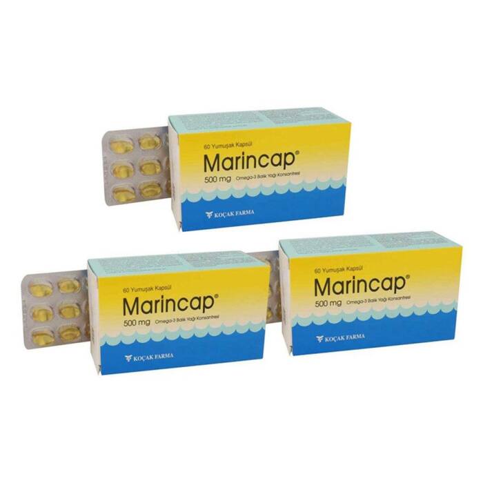 Marincap Omega 3 500 Mg Balık Yağı 60 Kapsül x3 - 1