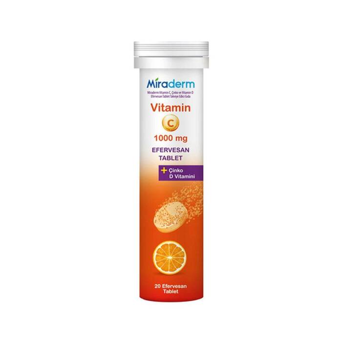 Miraderm Vitamin C 1000 mg 20 Efervesan Tablet - 1