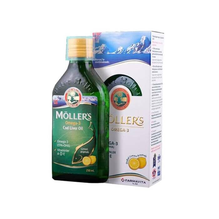 Möller's Omega-3 Balık Yağı Şurubu Limon Aromalı 250 ml - 1