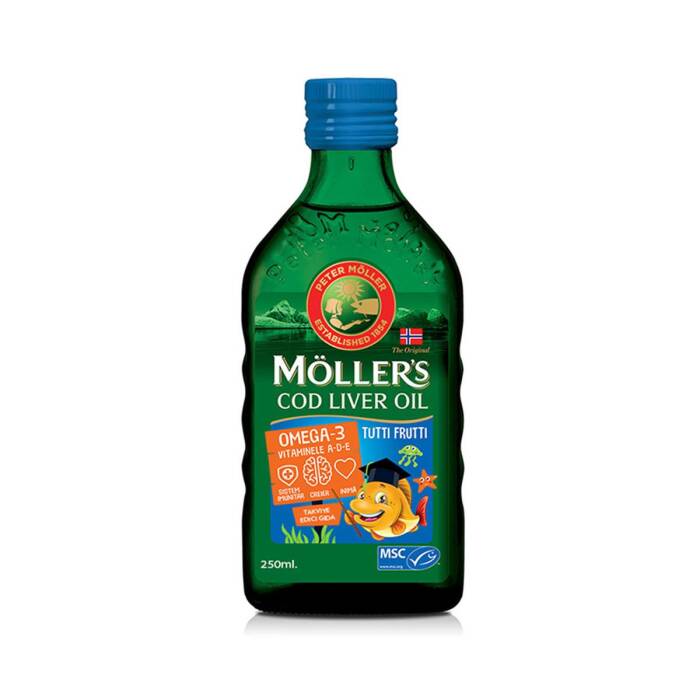 Möller's Omega-3 Balık Yağı Şurubu Tutti Frutti Aromalı 250 ml - 1