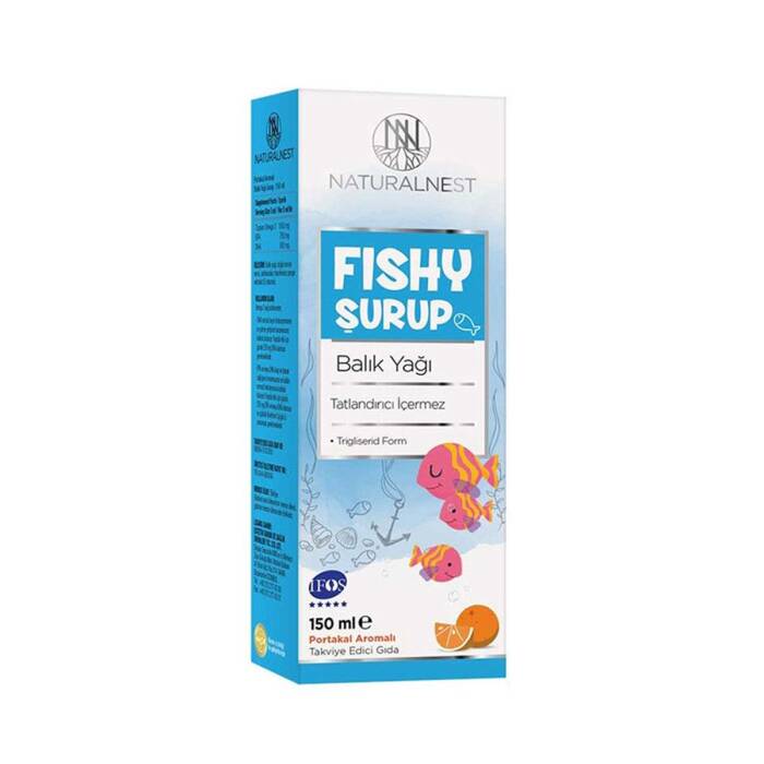 Naturalnest Fishy Portakal Aromalı Balık Yağı Şurubu 150 ml - 1