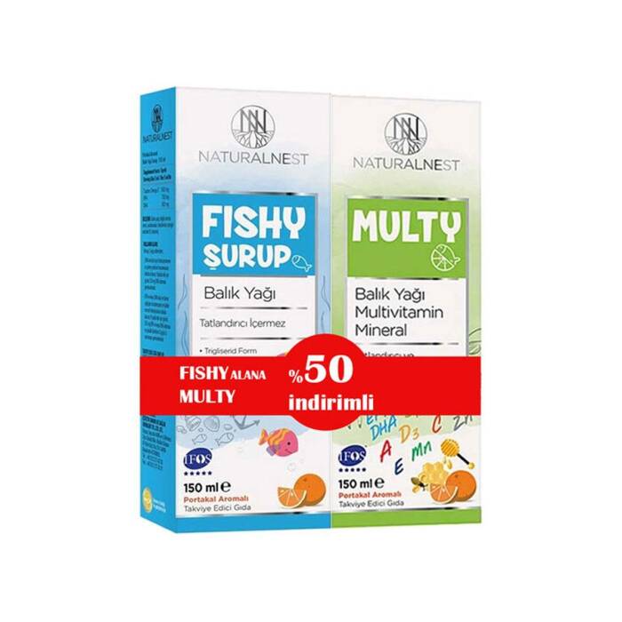 Naturalnest Fishy Şurup 150 ml + Multy Şurup 150 ml - 1