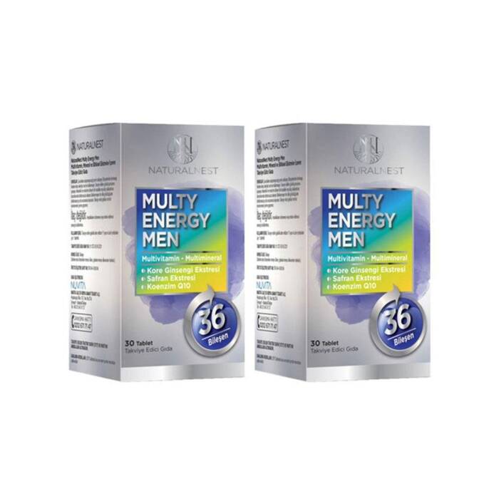 Naturalnest Multy Energy Men 2 x 30 Tablet - 1