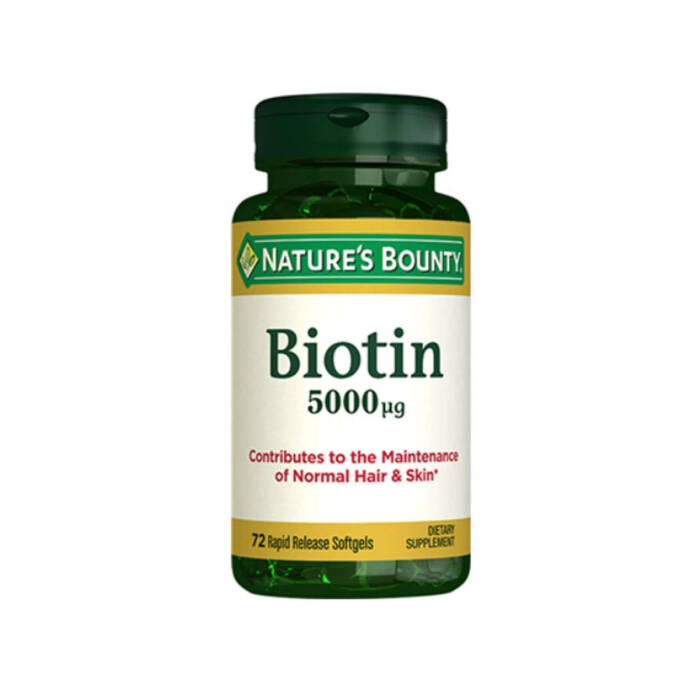 Nature's Bounty Biotin 5000 mcg 72 Yumuşak Jelatin Kapsül - 1