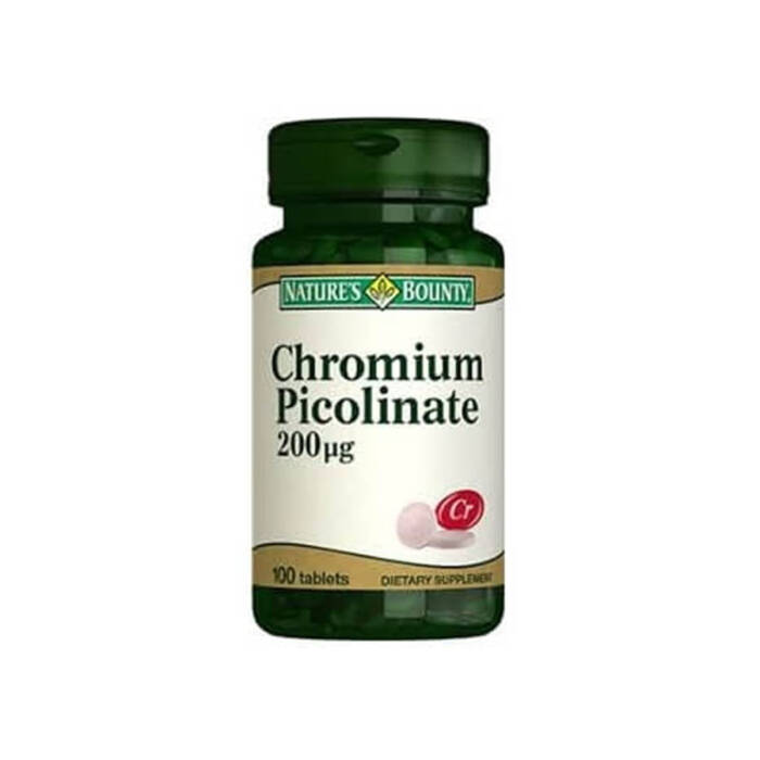 Nature's Bounty Chromium Picolinate 200 mcg 100 Tablet - 1