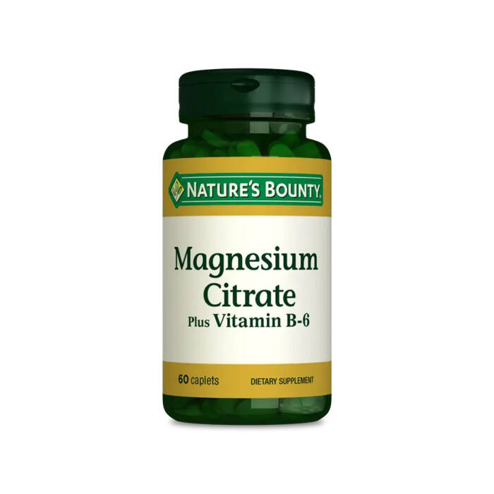 Nature's Bounty Magnesium Citrate Plus Vitamin B6 60 Kaplet - 1