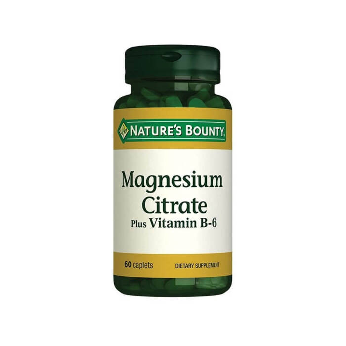 Nature's Bounty Magnesium Citrate Plus Vitamin B6 60 Kaplet - 1