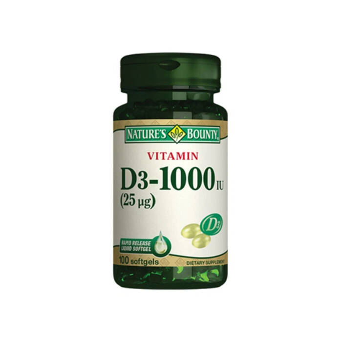 Nature's Bounty Vitamin D3-1000 IU 100 Yumuşak Jelatin Kapsül - 1