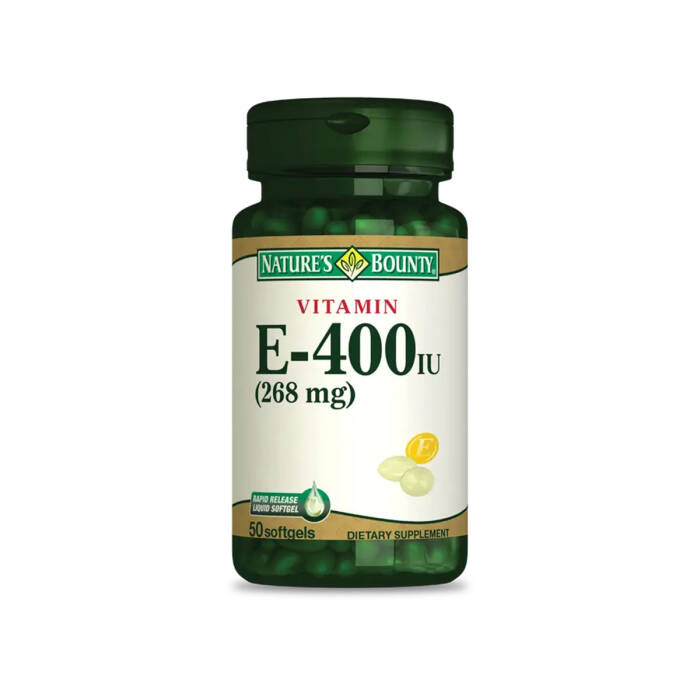 Nature's Bounty Vitamin E-400 IU (268 mg) 50 Yumuşak Jelatin Kapsül - 1