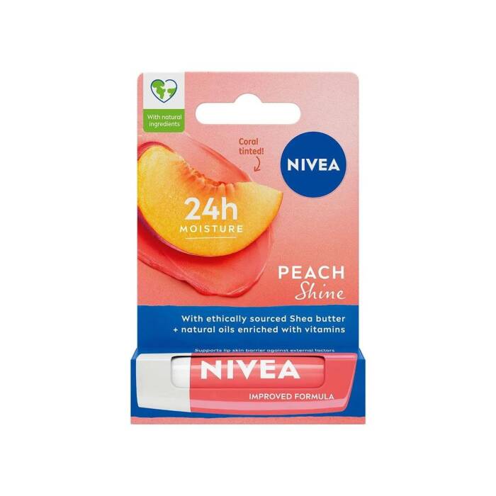 Nivea Peach Shine Şeftali Dudak Bakım Kremi 4.8 gr - 1