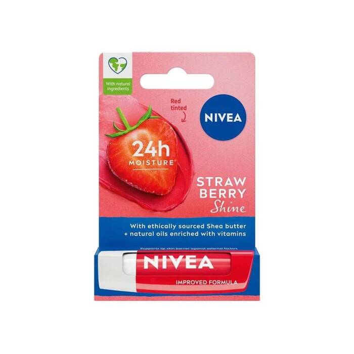 Nivea Strawberry Shine Çilek Dudak Bakım Kremi 4.8 gr - 1