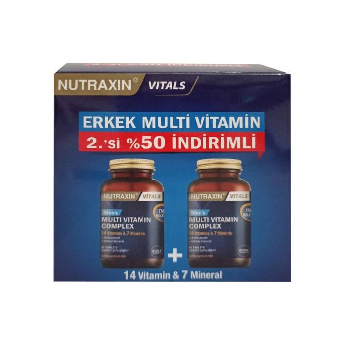 Nutraxin Men's Multi Vitamin Complex 60 Tablet - İkincisi %50 İndirimli - 1