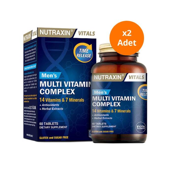 Nutraxin Men's Multi Vitamin Complex 60 Tablet x2 Adet - 1