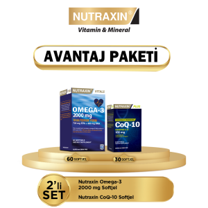 Nutraxin Omega-3 2000 mg 60 Kapsül + Nutraxin Koenzim Q10 30 Kapsül - 1