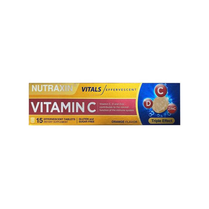 Nutraxin Vitamin C-D-Zinc 15 Efervesan Tablet - 1