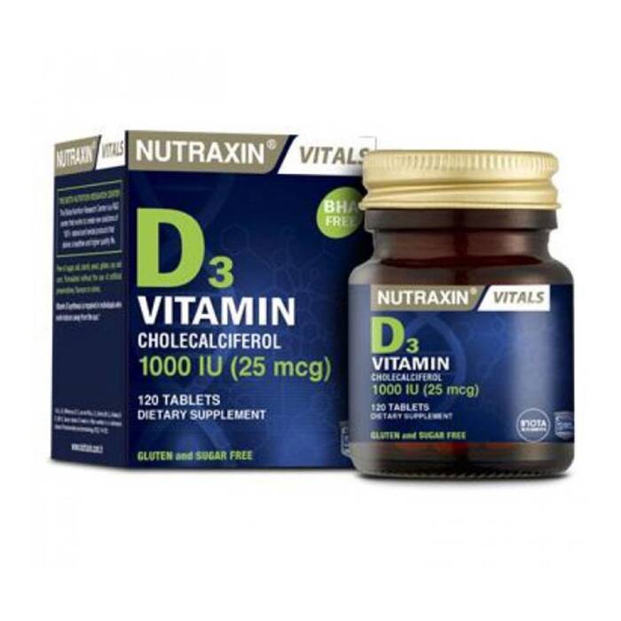 Nutraxin Vitamin D3 1000 IU 120 Tablet - 1