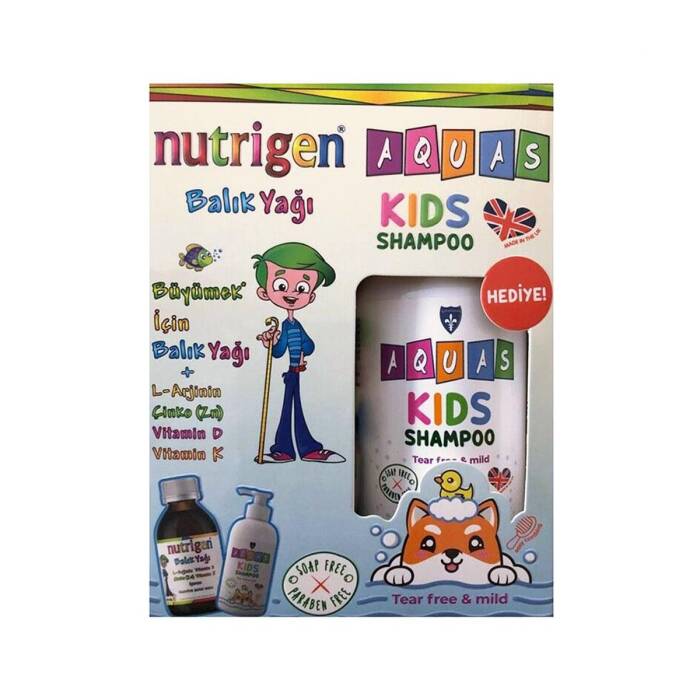 Nutrigen Balık Yağı Şurubu 200 ml + Aquas Kids Şampuan 250 ml Hediyeli - 1