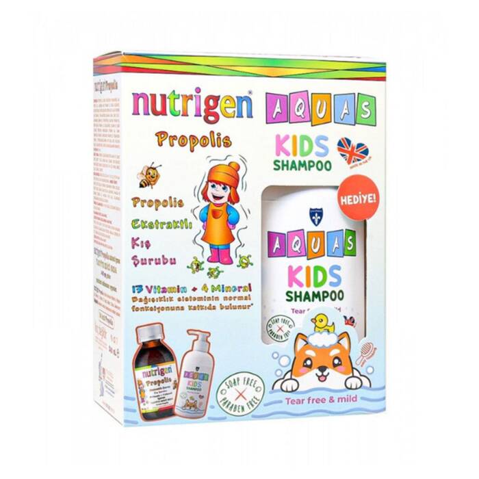 Nutrigen Propolis Şurup 200 ml + Aquas Kids Şampuan 250 ml Hediyeli - 1