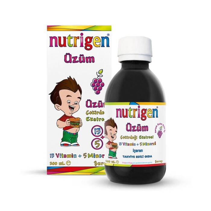 Nutrigen Üzüm Çekirdeği Ekstreli Pediatrik Şurup 200 ml - 1