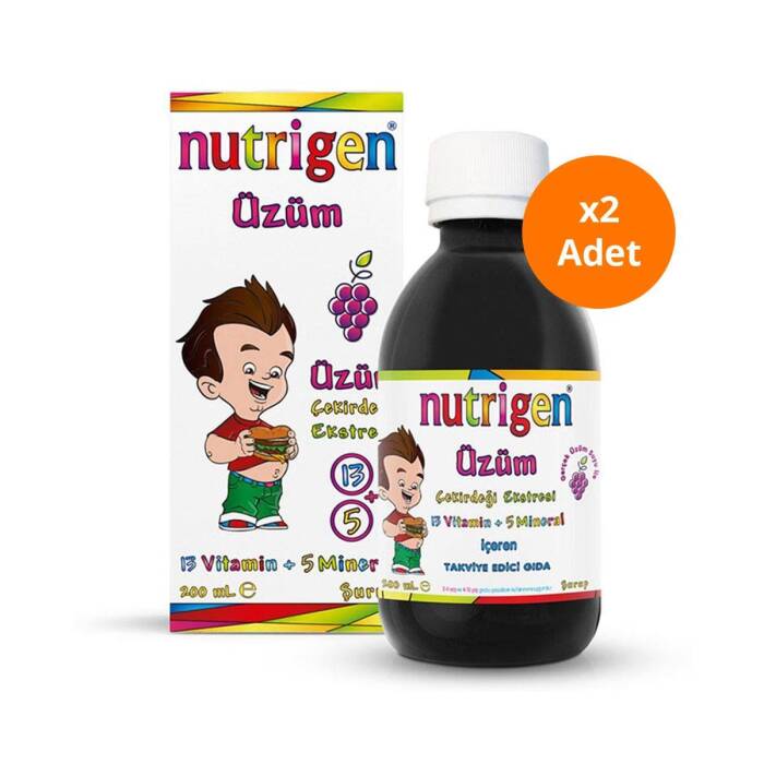 Nutrigen Üzüm Çekirdeği Ekstreli Pediatrik Şurup 200 ml x2 - 1