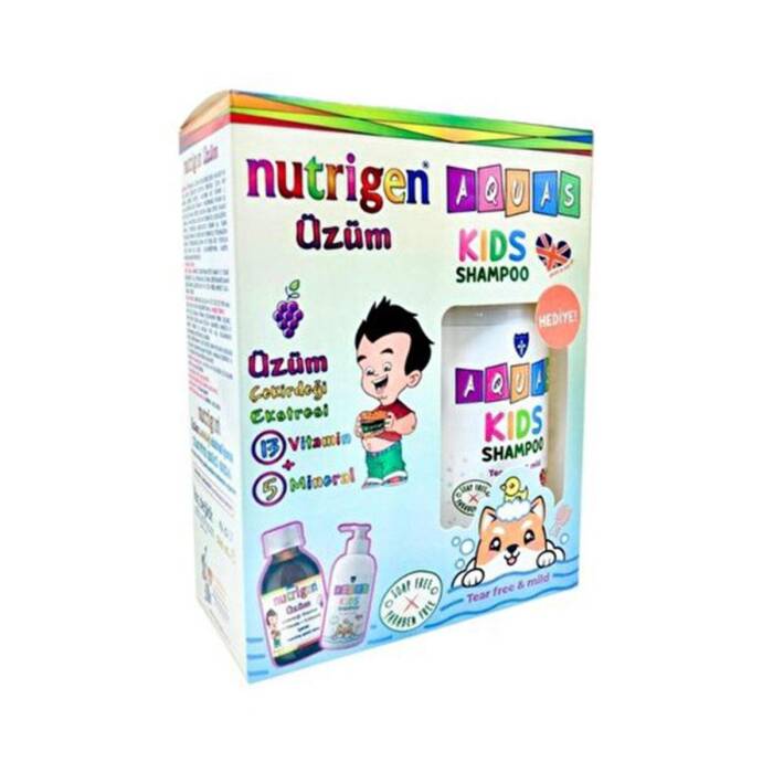 Nutrigen Üzüm Pediatrik Şurup 200 ml + Aquas Kids Şampuan 250 ml Hediyeli - 1