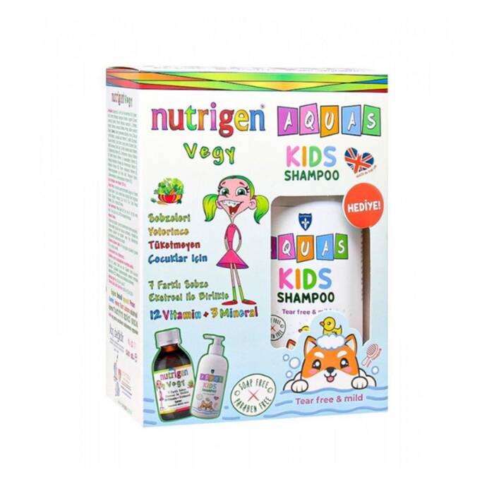 Nutrigen Vegy Şurup 200 ml + Aquas Kids Şampuan 250 ml Hediyeli - 1